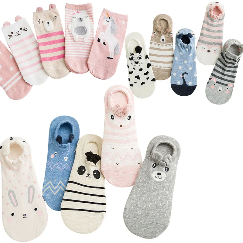 2019 Women Socks 5 Pairs Spring Short Cotton Striped Animals Novelty Creative Women Fashion Novelty Cartoon Funny Art Socks Lady
2019 Women Socks 5 Pairs Spring Short Cotton Striped Animals Novelty Creative Women Fashion Novelty Cartoon Funny Art Socks Lady