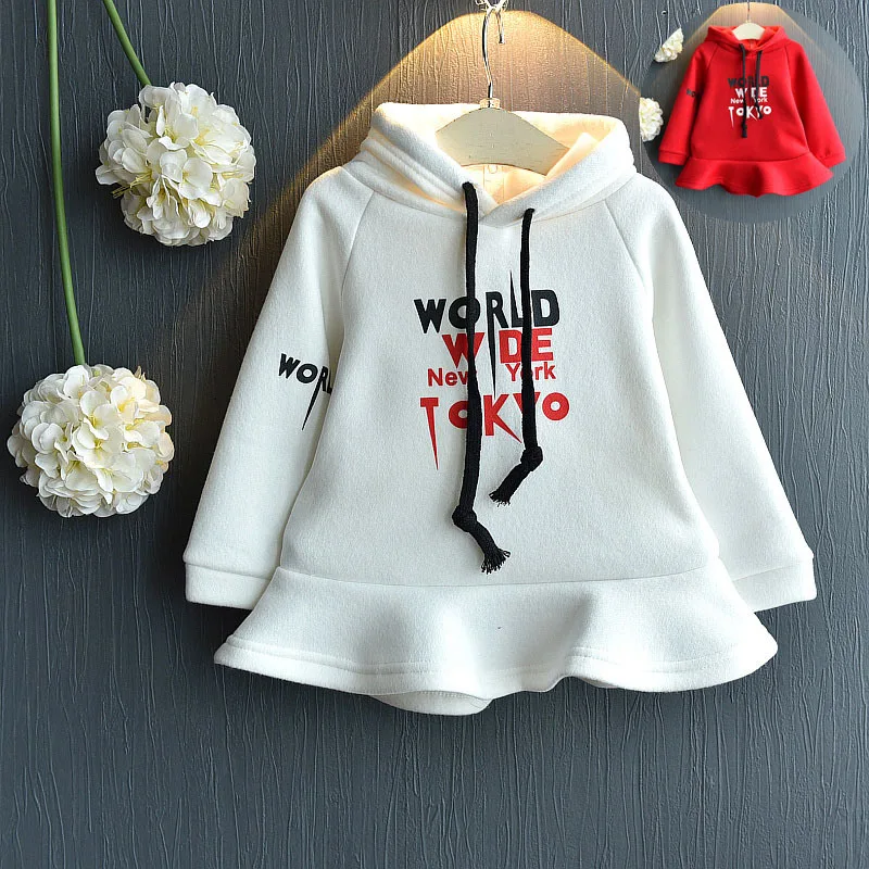 Girls Dress New Brand Baby Girls Letter Printed Fashion Long Sleeve Children Clothing Thicken Hooded Dress Girls Clothes
Girls Dress New Brand Baby Girls Letter Printed Fashion Long Sleeve Children Clothing Thicken Hooded Dress Girls Clothes