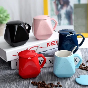 Creative Gypsophila Diamond Shape Mug Ceramic Coffee Mug with Cover Spoon Porcelain Diamond Morning Milk Mug Personal Customize
Creative Gypsophila Diamond Shape Mug Ceramic Coffee Mug with Cover Spoon Porcelain Diamond Morning Milk Mug Personal Customize