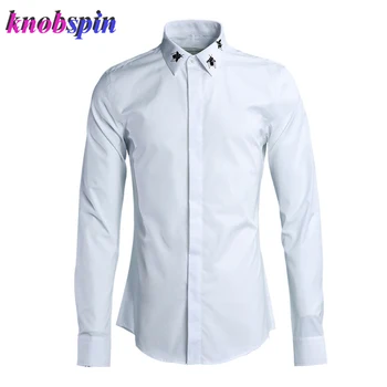 100% Pure Cotton Men's Shirt 2019 Brand Business male Dress Shirts Long sleeve Solid color Slim Chemise homme Bee Camisas
100% Pure Cotton Men's Shirt 2019 Brand Business male Dress Shirts Long sleeve Solid color Slim Chemise homme Bee Camisas