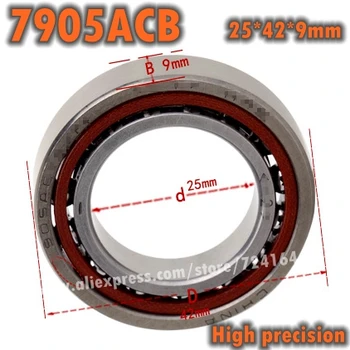 25mm diameter Angular contact ball bearings 7905ACB 25mmX42mmX9mm,Contact angle 25,ABEC-5 ABEC-7 Machine tool axis,AUTO,Reducer
25mm diameter Angular contact ball bearings 7905ACB 25mmX42mmX9mm,Contact angle 25,ABEC-5 ABEC-7 Machine tool axis,AUTO,Reducer