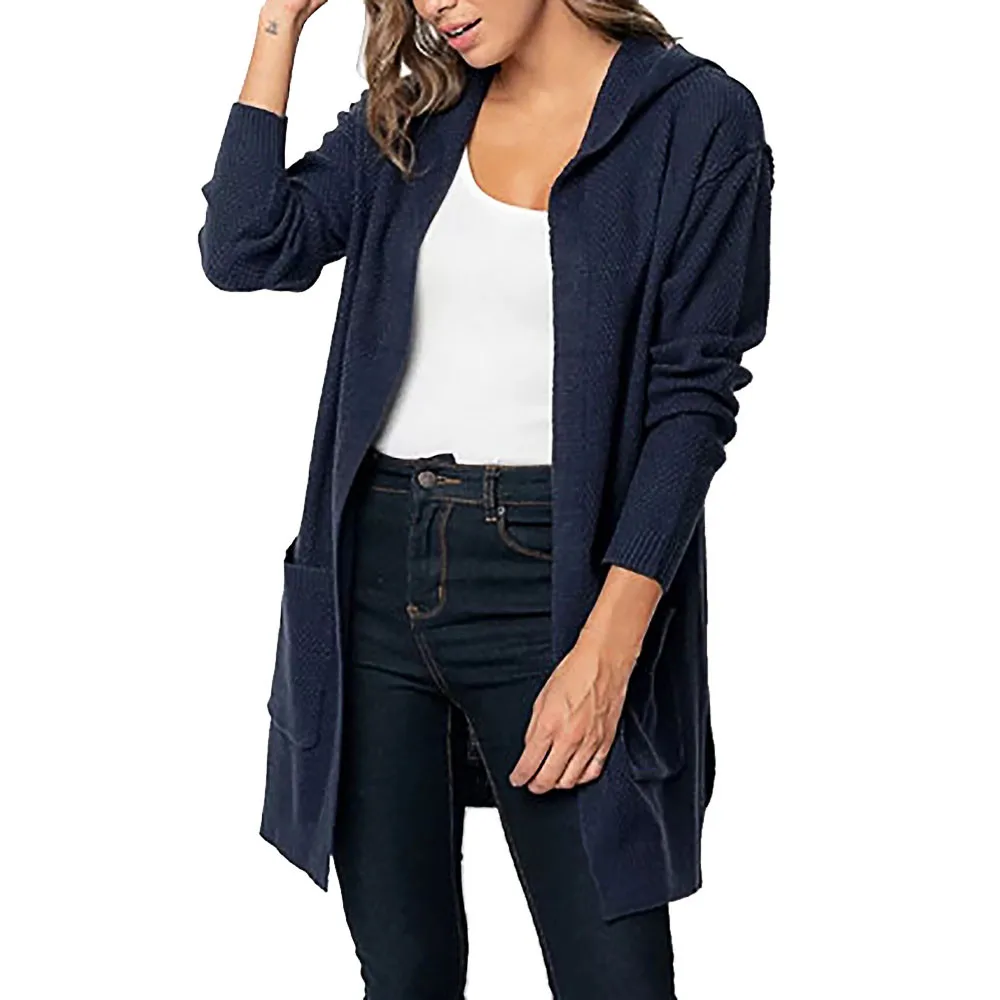 Long Cardigan Sweaters Women Pockets Korean Style Hooded Harajuku Cashmere Knitted Weaters Winter Clothes Women Coat Fall 2019
Long Cardigan Sweaters Women Pockets Korean Style Hooded Harajuku Cashmere Knitted Weaters Winter Clothes Women Coat Fall 2019