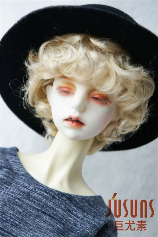 3 Colors 8-9 inch Doll Hair 1//3 Slight Lady Curly Synthetic Mohair BJD Wigs