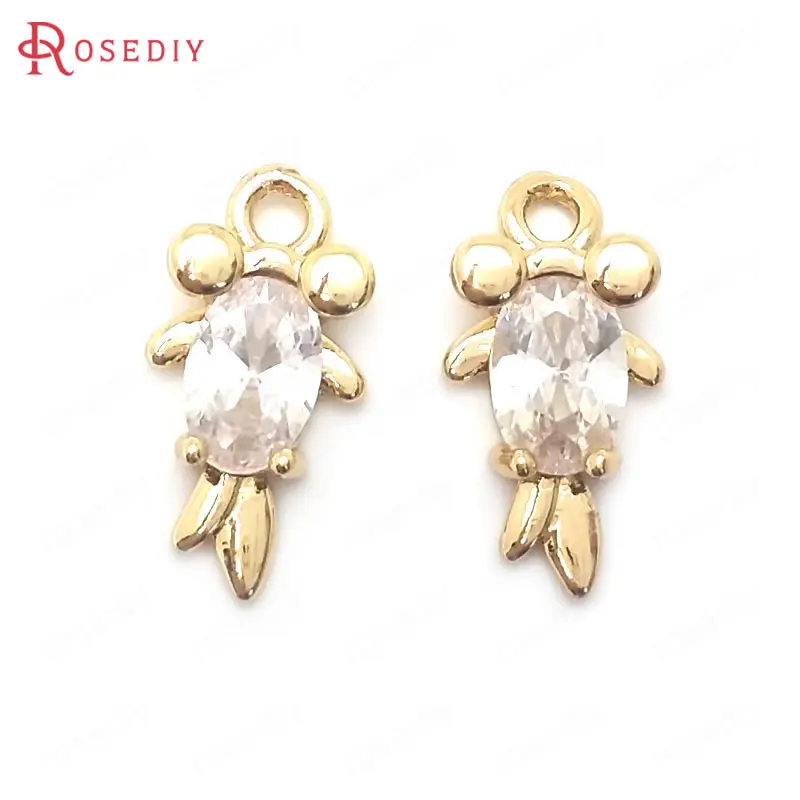 (36425)10PCS 13x6MM 24K Champagne Gold Color Brass with Zircon Small Goldfish Charms Pendants High Quality Diy Jewelry Findings
(36425)10PCS 13x6MM 24K Champagne Gold Color Brass with Zircon Small Goldfish Charms Pendants High Quality Diy Jewelry Findings