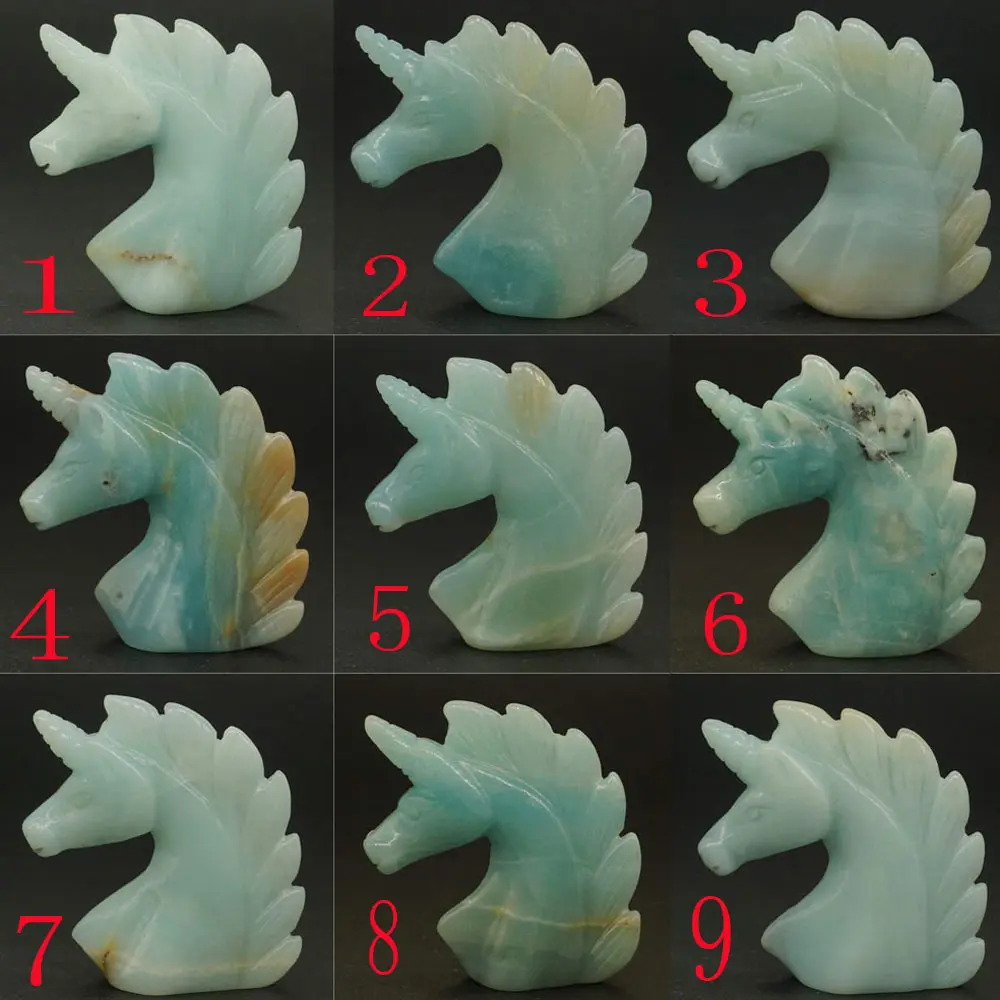 2" Natural Gemstone Amazonite Unicorn Figurine Reiki Healing Crystal Statue Home Decor
2" Natural Gemstone Amazonite Unicorn Figurine Reiki Healing Crystal Statue Home Decor