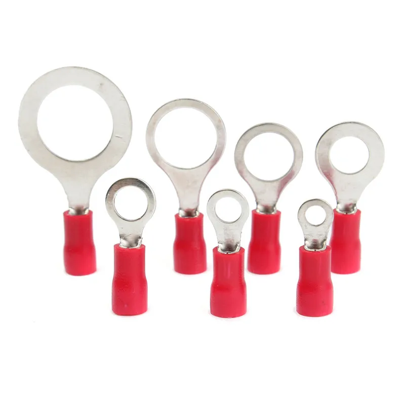 22-16 AWG 0.5-1.5mm2 Insulated Ring Terminal Connector Red M3/M4/M5/M6/M8/M13 PVC Wire Cable Electrical Crimp Terminal
22-16 AWG 0.5-1.5mm2 Insulated Ring Terminal Connector Red M3/M4/M5/M6/M8/M13 PVC Wire Cable Electrical Crimp Terminal