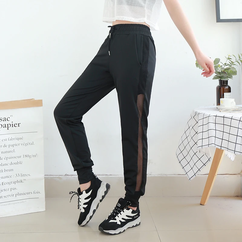 Women High Elastic Waist Running Pants Side Mesh Striped Patchwork Breathable Korean Style Sport Jogging Small Leg Open Trousers
Women High Elastic Waist Running Pants Side Mesh Striped Patchwork Breathable Korean Style Sport Jogging Small Leg Open Trousers