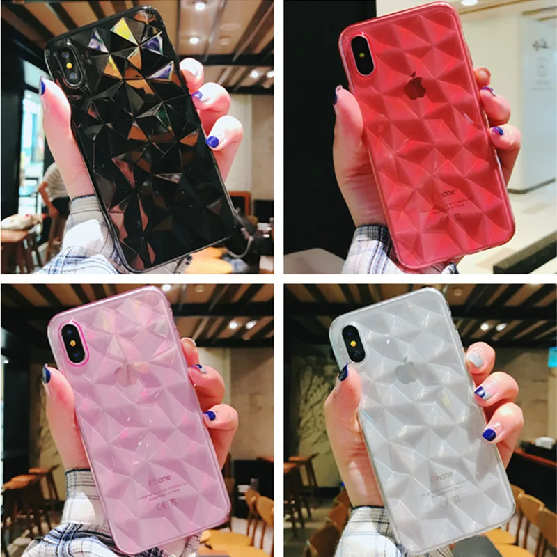 3D Diamond Pattern Case For iPhone 8 7 plus XR Funda iphone 7 Clear Bling Soft TPU Case Cover For iPhone XS MAX 6 s 6s plus Case
3D Diamond Pattern Case For iPhone 8 7 plus XR Funda iphone 7 Clear Bling Soft TPU Case Cover For iPhone XS MAX 6 s 6s plus Case