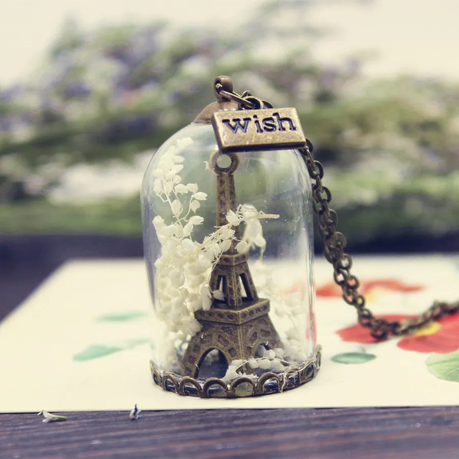 Houbian Creative Eiffel Tower Sweater Chain Retro Glass Dry Flower Wishing Bottle Pendant Necklace Jewelry
Houbian Creative Eiffel Tower Sweater Chain Retro Glass Dry Flower Wishing Bottle Pendant Necklace Jewelry