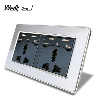 Wallpad S7 Stainless Steel Panel Double Universal Wall Electric Socket with 2.1A 4x USB Charging Port Outlet
Wallpad S7 Stainless Steel Panel Double Universal Wall Electric Socket with 2.1A 4x USB Charging Port Outlet
