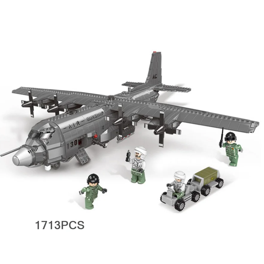 Modern military AC-130 Air Gunship batisbricks block ww2 figures Crossing battlefield fighter air force minifigs toy collection
Modern military AC-130 Air Gunship batisbricks block ww2 figures Crossing battlefield fighter air force minifigs toy collection