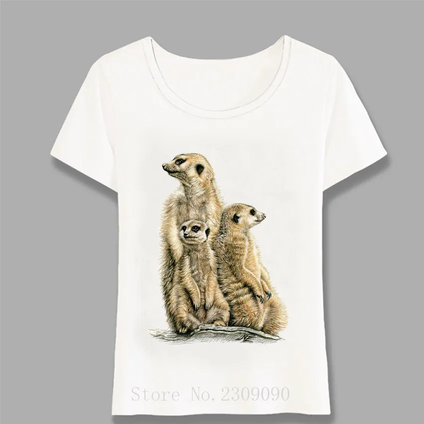 Summer Women Short Sleeve Pencil Drawing Meerkats Family Print T-Shirt Girl Casual Tops Hipster Cool Tees Harajuku
Summer Women Short Sleeve Pencil Drawing Meerkats Family Print T-Shirt Girl Casual Tops Hipster Cool Tees Harajuku