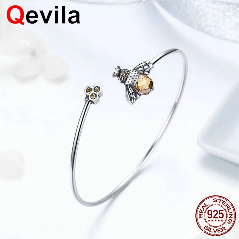 Qevila New Fashion Bangles Real 925 Sterling Silver Korean Bee Bangles Bracelets For Women Jewelry Lovely Charm Bracelet Bangles
Qevila New Fashion Bangles Real 925 Sterling Silver Korean Bee Bangles Bracelets For Women Jewelry Lovely Charm Bracelet Bangles