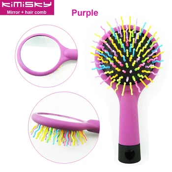 Purple Rainbow Hair Comb Brush Hair For Girl Hair Mini Mirror Comb With Handle Portable Comb Kimisky KY854
Purple Rainbow Hair Comb Brush Hair For Girl Hair Mini Mirror Comb With Handle Portable Comb Kimisky KY854