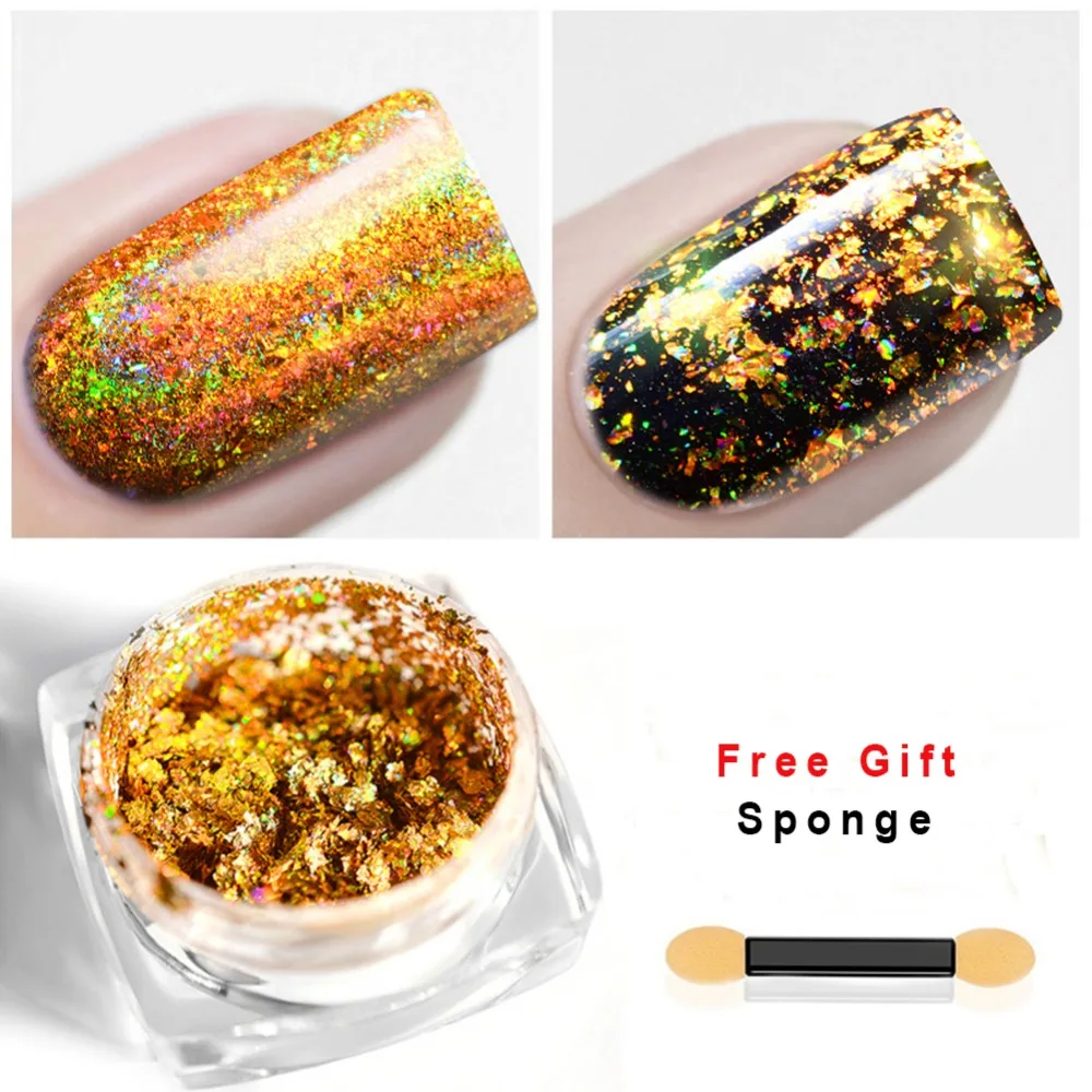 Golden Color Nail Glitter Aluminum Flakes Mirror Effect Nail Powders Irregular Sequins Chrome Pigments Nail Art Decorations Tool
Golden Color Nail Glitter Aluminum Flakes Mirror Effect Nail Powders Irregular Sequins Chrome Pigments Nail Art Decorations Tool