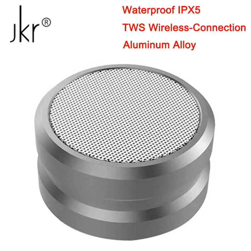 Bluetooth Колонка JKR 5 беспроводная водонепроницаемая IPX5 колонка из алюминиевого