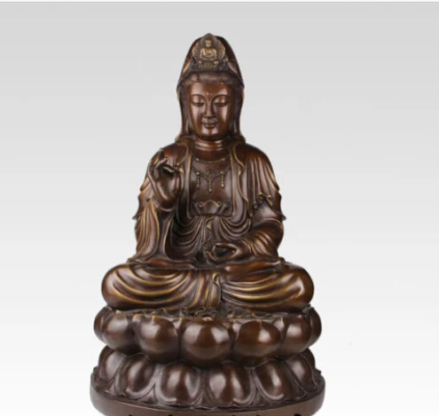 10" China Guanyin-Kwan-yin Sit Lotus Buddha Bronze Copper Statue decoration bronze factory outlets
10" China Guanyin-Kwan-yin Sit Lotus Buddha Bronze Copper Statue decoration bronze factory outlets