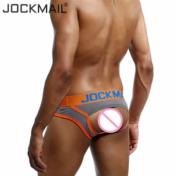 JOCKMAIL Brand Sexy Men Underwear Briefs open back calzoncillos hombre slip men thong string cuecas Gay Underwear male panties 
JOCKMAIL Brand Sexy Men Underwear Briefs open back calzoncillos hombre slip men thong string cuecas Gay Underwear male panties