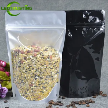 Leotrusting 50pcs One Side Clear Aluminum Foil Ziplock Bag Stand up Metallic Black Translucent Coffee Beans Bag EDC Toys Bag
Leotrusting 50pcs One Side Clear Aluminum Foil Ziplock Bag Stand up Metallic Black Translucent Coffee Beans Bag EDC Toys Bag