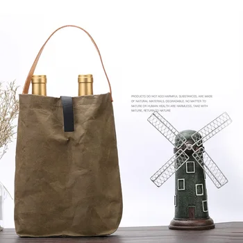 Washable Kraft Paper Single Wine Packaging Box Environmentally Friendly Tote Bag Store Red Wine Bottles, Fruits, Flowers
Washable Kraft Paper Single Wine Packaging Box Environmentally Friendly Tote Bag Store Red Wine Bottles, Fruits, Flowers