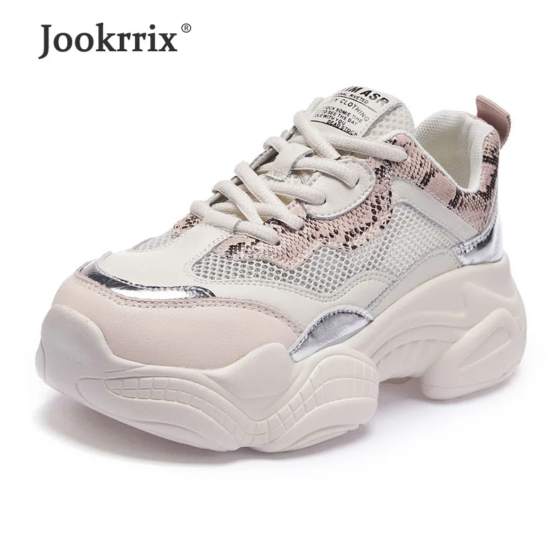 Jookrrix Women Genuine Leather Chunky Sneakers Casuals Shoes Lady Outdoor Trainers 5.5cm Increased High Shoes for Woman
Jookrrix Women Genuine Leather Chunky Sneakers Casuals Shoes Lady Outdoor Trainers 5.5cm Increased High Shoes for Woman
