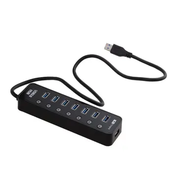 USB 3 HUB 3.0 7 Ports with Power Charging and Switch Multiple USB Splitter Porta Panel USB3.0 USB-HUB Hab
USB 3 HUB 3.0 7 Ports with Power Charging and Switch Multiple USB Splitter Porta Panel USB3.0 USB-HUB Hab