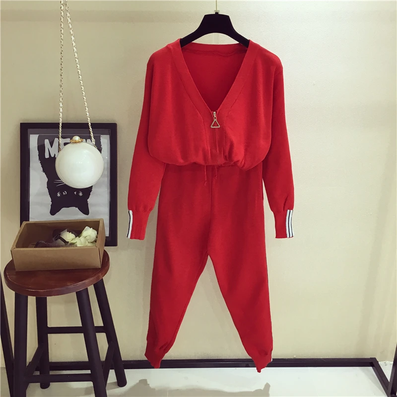 Amolapha Women Jacket Tops Pants Suits Knitted Long Sleeve V Neck Zipper Sweaters Trousers 2PCS Sets for Woman
Amolapha Women Jacket Tops Pants Suits Knitted Long Sleeve V Neck Zipper Sweaters Trousers 2PCS Sets for Woman
