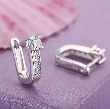 Fashion Desgin White Gold Luxury Jewelry Women Wedding Engagement Gift 925 Silver Hoops Geometric Round Earring For Lady Girl
Fashion Desgin White Gold Luxury Jewelry Women Wedding Engagement Gift 925 Silver Hoops Geometric Round Earring For Lady Girl