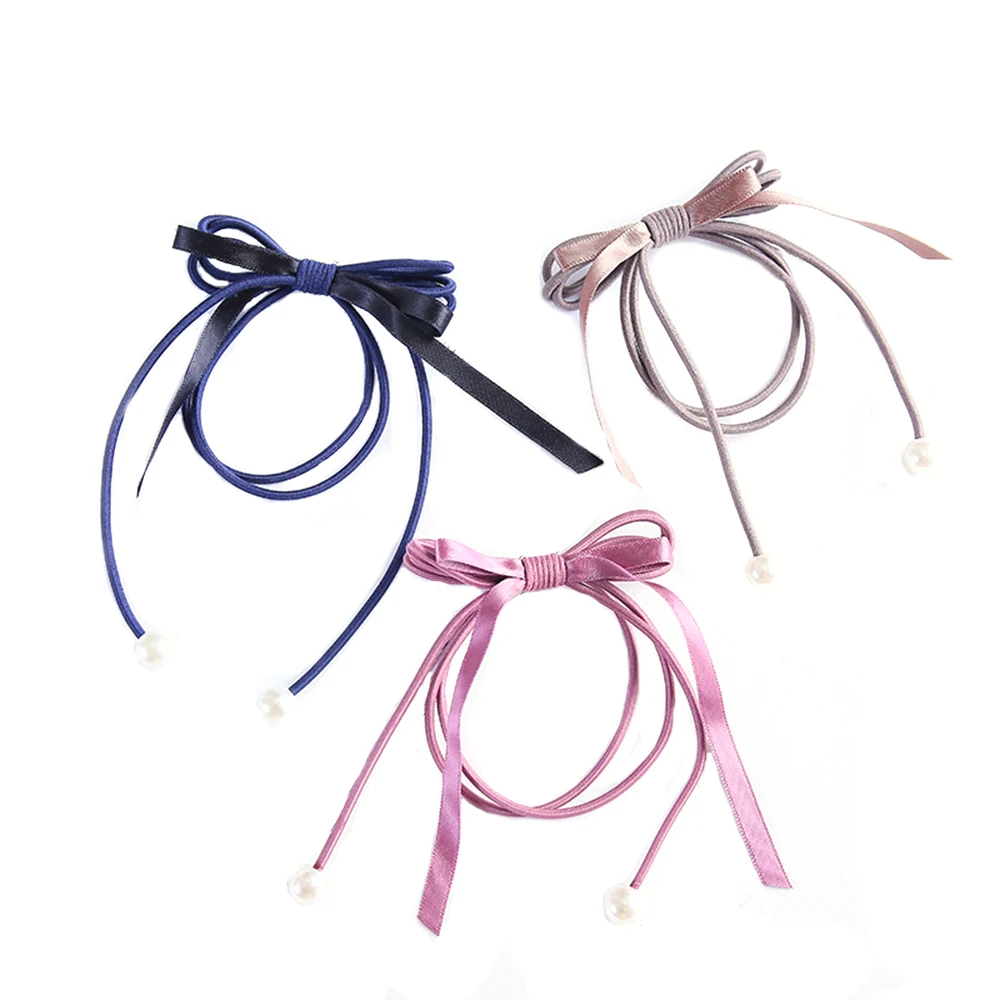 Fashion Ribbon Elastic Hair Bands Women Bowknot Rubber Band Pearl Hair Ropes Gum Holder Hair Ties Girls Hair Accessories
Fashion Ribbon Elastic Hair Bands Women Bowknot Rubber Band Pearl Hair Ropes Gum Holder Hair Ties Girls Hair Accessories