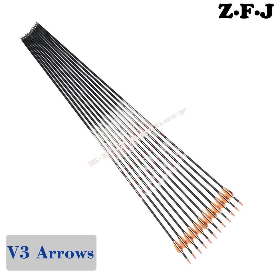 12pcs V3 Spine 350 400 500 600 700 800 900 Pure Carbon Arrow 30 Inch ID 4.2 mm Stainless Steel Point Recurve Bow Hunting
12pcs V3 Spine 350 400 500 600 700 800 900 Pure Carbon Arrow 30 Inch ID 4.2 mm Stainless Steel Point Recurve Bow Hunting