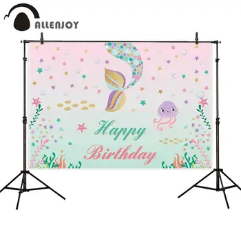 Allenjoy Photo background backdrops cute ocean Mermaid tail birthday photography photophone custom photocall for the photo
Allenjoy Photo background backdrops cute ocean Mermaid tail birthday photography photophone custom photocall for the photo