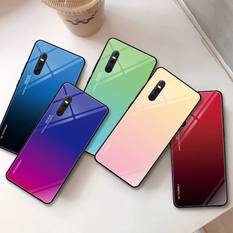 Glossy Gradient Color Case For Vivo V15 Pro S1 Y85 V9 X27 X23 X21 UD Nex A IQ00 Z1 Z3 V11i Luxury Tempered Glass Back Cover
Glossy Gradient Color Case For Vivo V15 Pro S1 Y85 V9 X27 X23 X21 UD Nex A IQ00 Z1 Z3 V11i Luxury Tempered Glass Back Cover