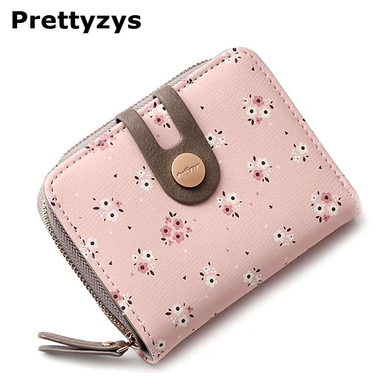 Фото Короткие женские кошельки с цветочным узором дизайнерский брендовый кошелек на