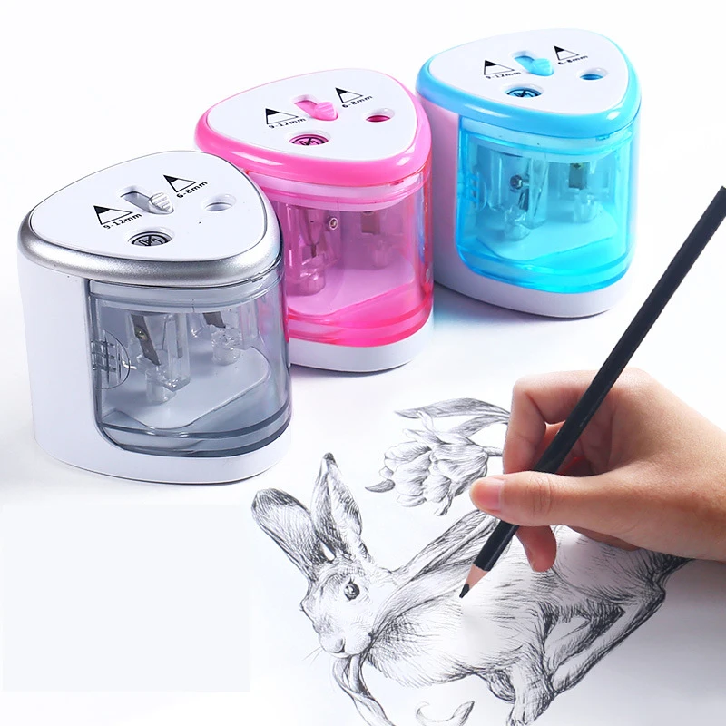 2 Double Pencil Sharpener Tool Changer 3 Color Holes Home School Office Desktop Automatic Electric Students Supplies Safety
2 Double Pencil Sharpener Tool Changer 3 Color Holes Home School Office Desktop Automatic Electric Students Supplies Safety