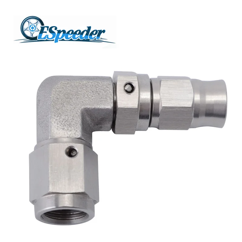 ESPEEDER AN3 to AN3 Stainless Steel Swivel Oil Hose End 90 Degree Teflon PTFE Brake System Fitting Hose Adapter
ESPEEDER AN3 to AN3 Stainless Steel Swivel Oil Hose End 90 Degree Teflon PTFE Brake System Fitting Hose Adapter