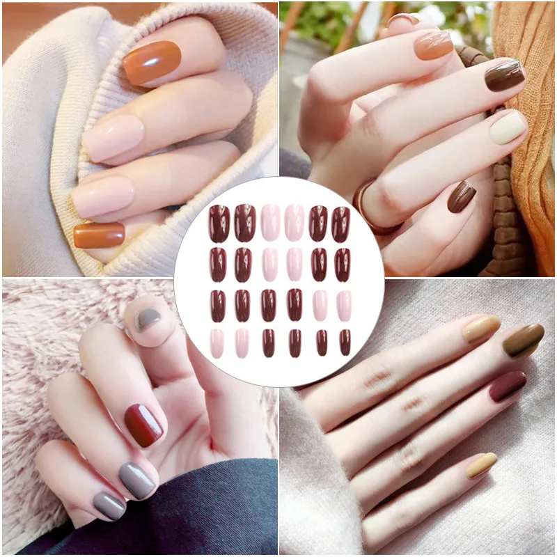 2019 New 24 Pcs/1 Set False Nail Tips Elegant Wine Red Gradient Fake Nails Acrylic False Nails For nail decoration glamorous
2019 New 24 Pcs/1 Set False Nail Tips Elegant Wine Red Gradient Fake Nails Acrylic False Nails For nail decoration glamorous