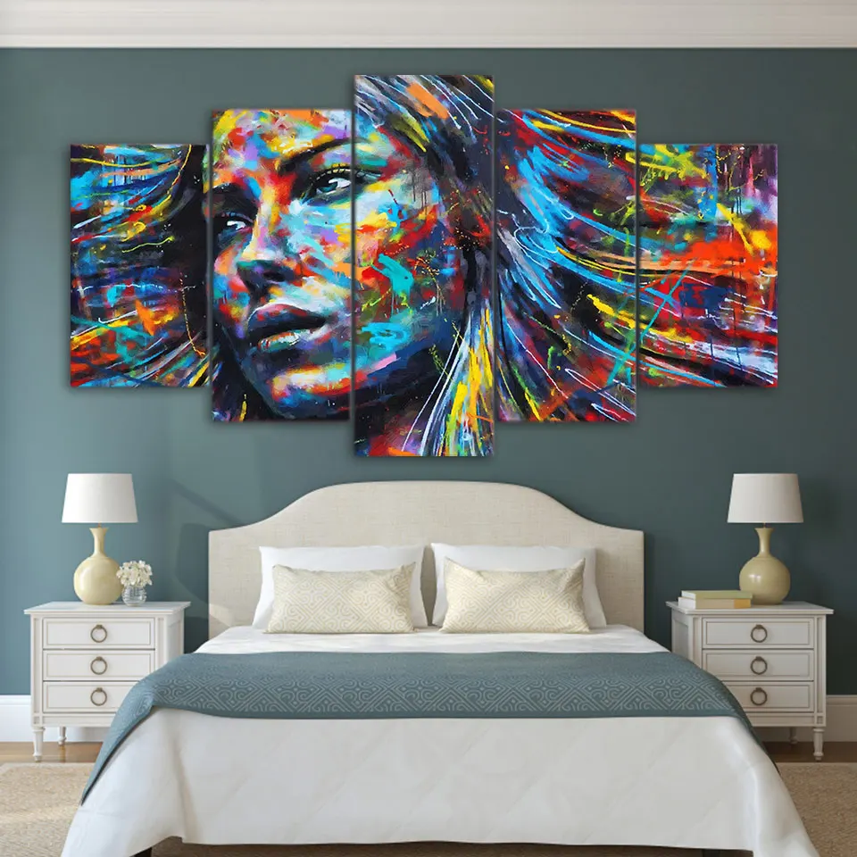 Hd Print Framework Canvas Paintings 5 Pieces Abstract Character Wall Art Poster For Living Room Cuadros Creative Modular Picture
Hd Print Framework Canvas Paintings 5 Pieces Abstract Character Wall Art Poster For Living Room Cuadros Creative Modular Picture