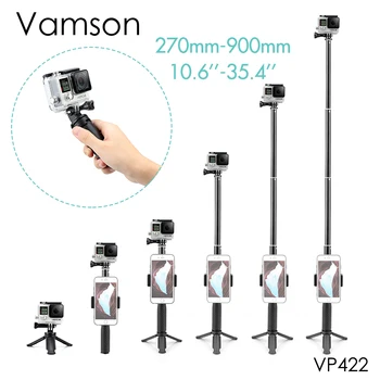 Vamson for Gopro Hero 7 6 5 Tripod Monopod Adjustable Selfie Stick for Phone for GoPro accessories for Xiaomi Yi SJCAM VP422
Vamson for Gopro Hero 7 6 5 Tripod Monopod Adjustable Selfie Stick for Phone for GoPro accessories for Xiaomi Yi SJCAM VP422