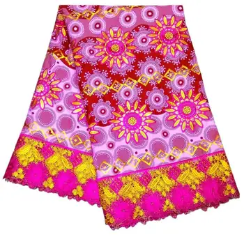 6Yards/pc Hot sale fuchsia and yellow african water soluble lace with colorful printed flower cotton fabric for dress LBL37-1
6Yards/pc Hot sale fuchsia and yellow african water soluble lace with colorful printed flower cotton fabric for dress LBL37-1