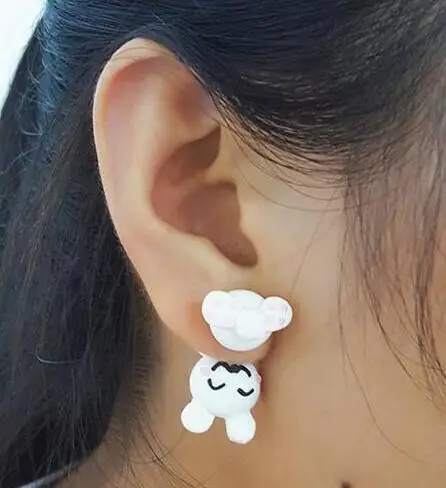 Handmade Polymer Clay White Rabbit Stud Earrings For Women Fashion 3D Animal brincos Piercing Earrings Jewelry bijoux
Handmade Polymer Clay White Rabbit Stud Earrings For Women Fashion 3D Animal brincos Piercing Earrings Jewelry bijoux