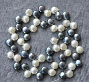 Unique Pearls jewellery Store Button Top Drilled Potato White Black Freshwater Pearl Loose Beads 7-8mm One Full Strand YLS1-0020
Unique Pearls jewellery Store Button Top Drilled Potato White Black Freshwater Pearl Loose Beads 7-8mm One Full Strand YLS1-0020