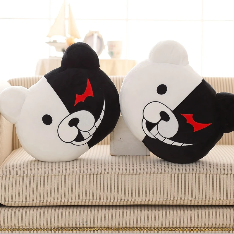 Plush Stuffed monokuma toy throw Pillow Japan action figure Black and white bear Evil expression Bear Sofa cushion Game doll toy 
Plush Stuffed monokuma toy throw Pillow Japan action figure Black and white bear Evil expression Bear Sofa cushion Game doll toy