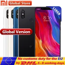 Global Version Xiaomi Mi 8 6GB 128GB Mobile Phone 6.21'' AMOLED Display Snapdragon 845 Octa Core Dual Band GPS Dual Camera(China)