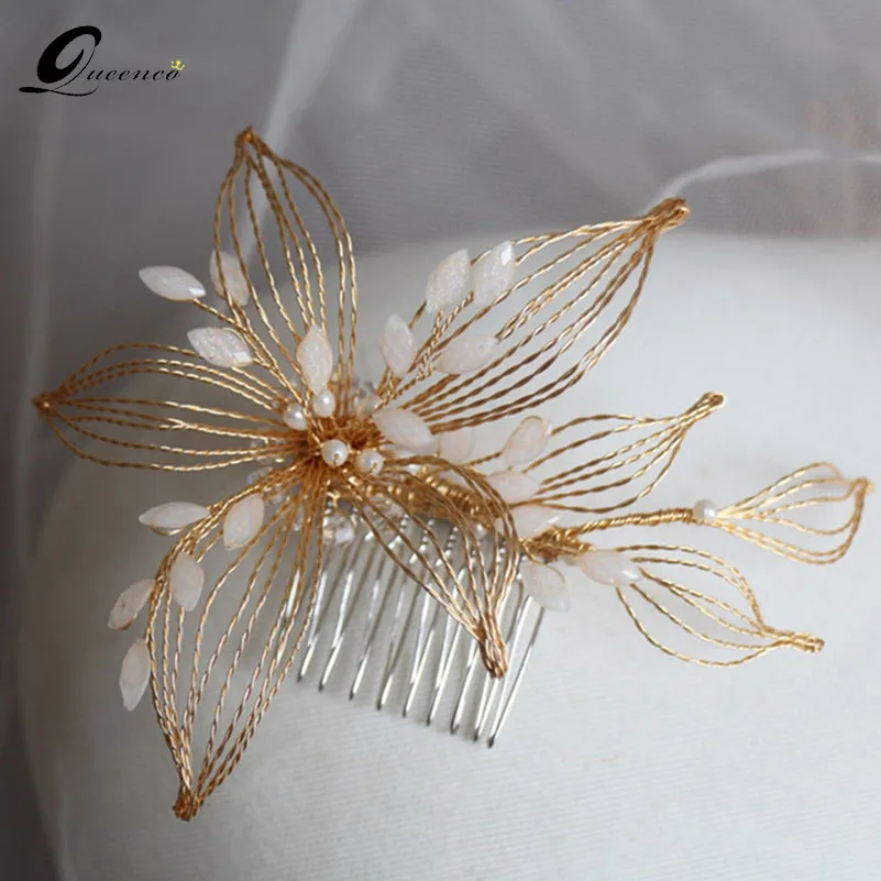 New en Copper Wire Hair Jewelry Headdress Manual Weave Hair Comb Crystal Wedding Hair Accessories Ornaments For Women
New en Copper Wire Hair Jewelry Headdress Manual Weave Hair Comb Crystal Wedding Hair Accessories Ornaments For Women