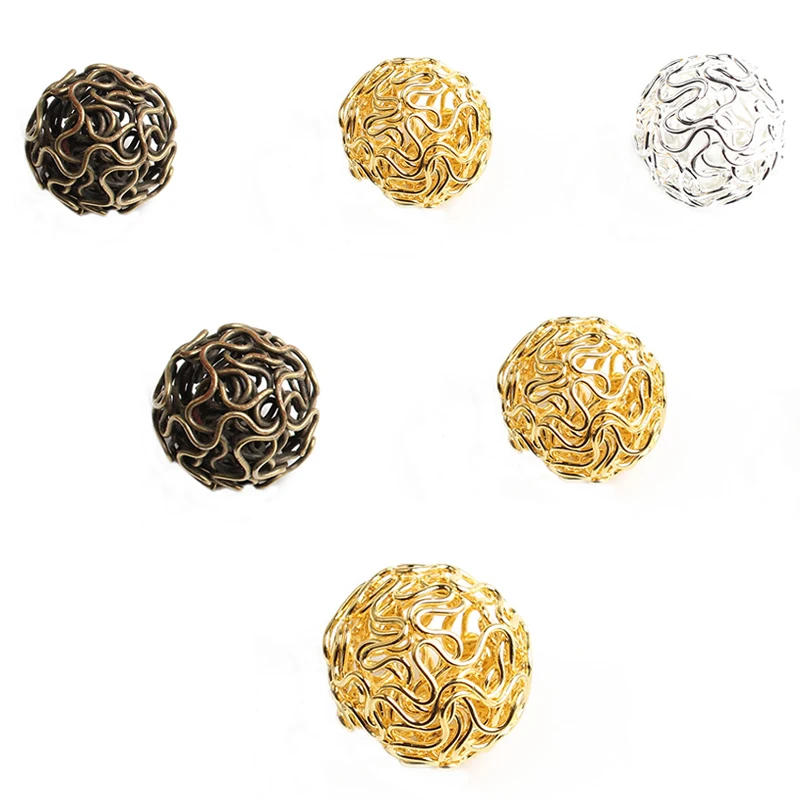 18MM Golds Silver Bronze Plated Hollow Twist Ball Metal Wire Round Loose Spacer Beads for Beadwork Diy Jewelry Accessories 20pcs
18MM Golds Silver Bronze Plated Hollow Twist Ball Metal Wire Round Loose Spacer Beads for Beadwork Diy Jewelry Accessories 20pcs