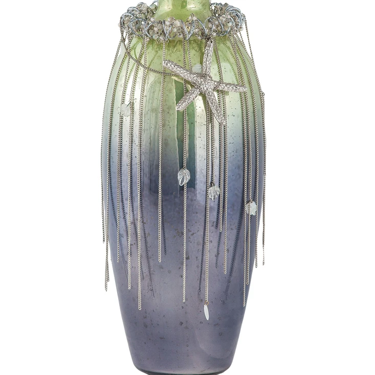 Sterling Vase Corfu 16 Glass Vase In Pampas Green