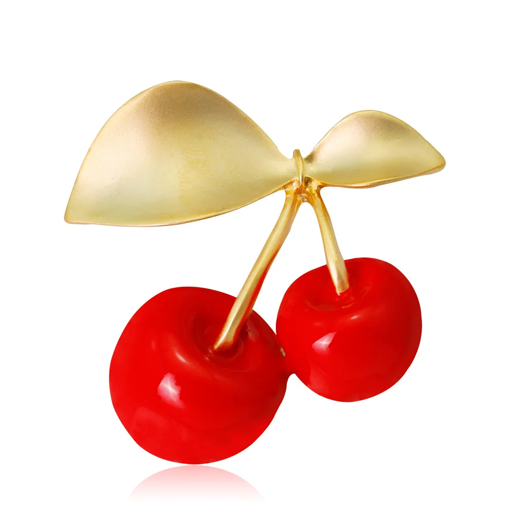 New Fashion Enamel Red Cherry Brooch Jewelry Gold Color Lapel Pins Brooches For Women Kids Clothes Bag Accessories Gift
New Fashion Enamel Red Cherry Brooch Jewelry Gold Color Lapel Pins Brooches For Women Kids Clothes Bag Accessories Gift