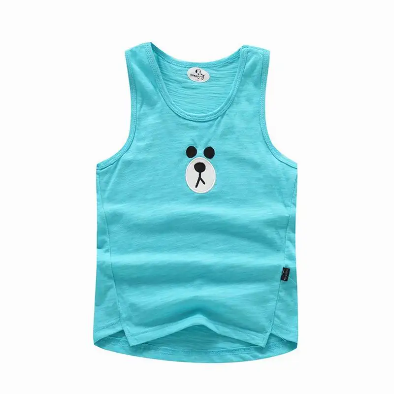 Children Sleeveless T-shirt Cartoon Printed Baby Boys Girls Shirts Cotton Kids Tanks 
Children Sleeveless T-shirt Cartoon Printed Baby Boys Girls Shirts Cotton Kids Tanks