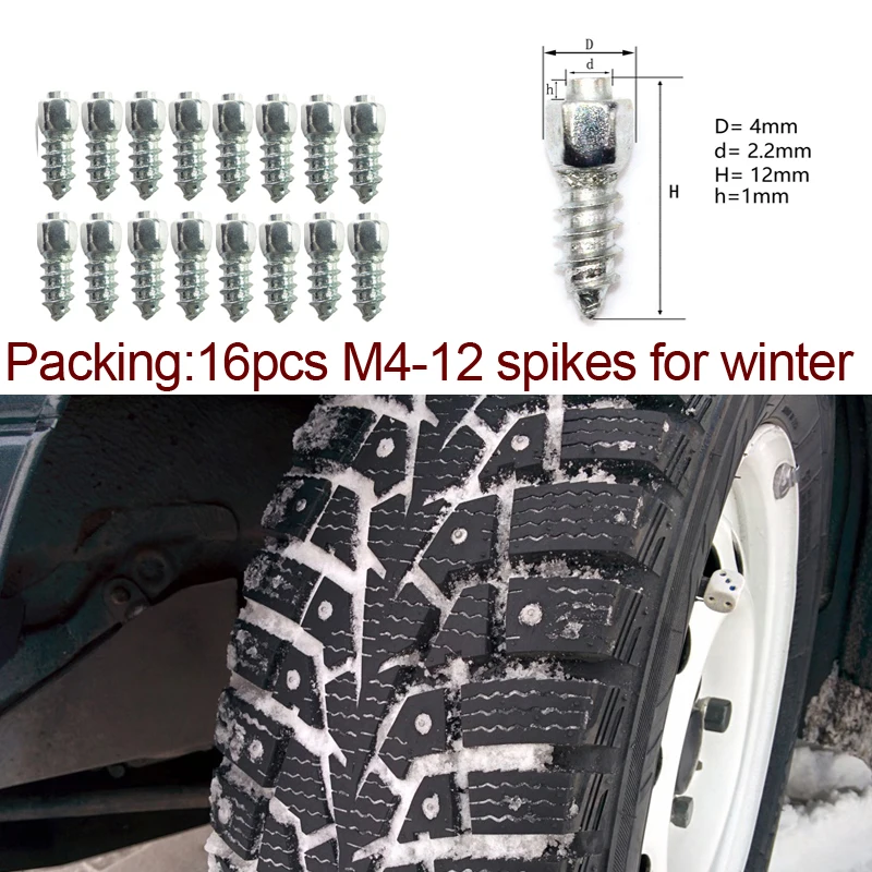 16pcs Car Tires Studs Screw Snow Spikes Wheel Tyres Snow Chains Studs For Car Vehicle Truck Motorcycle Tires Winter Universal
16pcs Car Tires Studs Screw Snow Spikes Wheel Tyres Snow Chains Studs For Car Vehicle Truck Motorcycle Tires Winter Universal