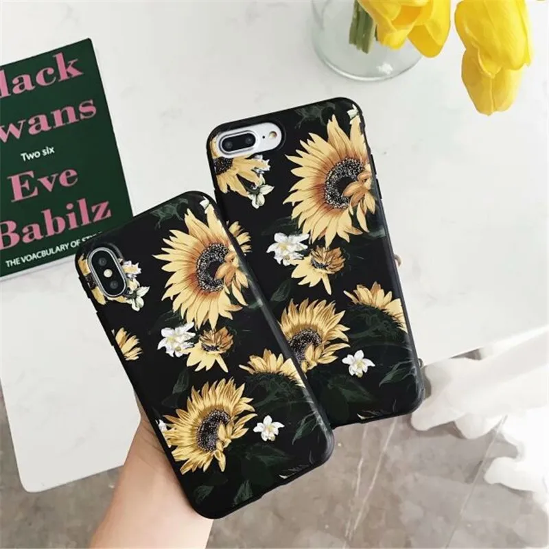Fashion Plant Sunflower Floral Pattern Soft Case For iPhone XS MAX XR XS X 8 7 6 6S Plus Cute Silicone Phones Cases Accessories
Fashion Plant Sunflower Floral Pattern Soft Case For iPhone XS MAX XR XS X 8 7 6 6S Plus Cute Silicone Phones Cases Accessories